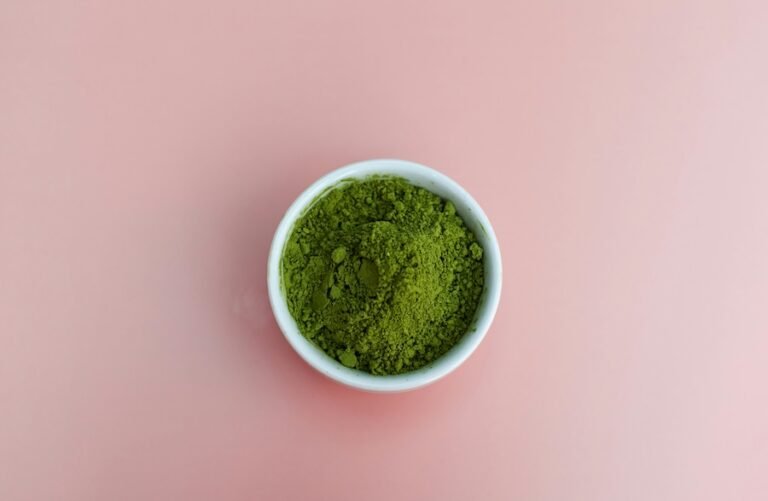 matcha powder in small matcha bowl