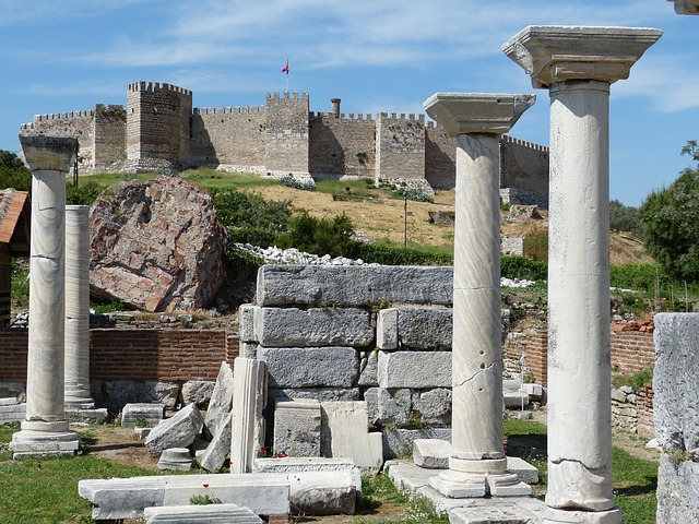The ancient ruins of Ephesus with its well-preserved Library of Celsus