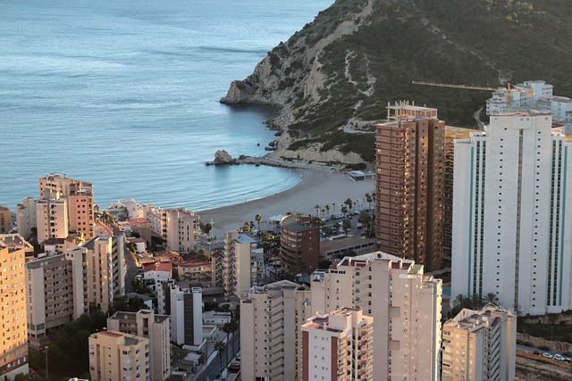Image depicting the Mediterranean Sea near Barcelona at dusk.