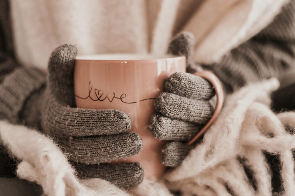 green tea with milk in a mug