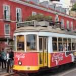 Lisbon tram yellow