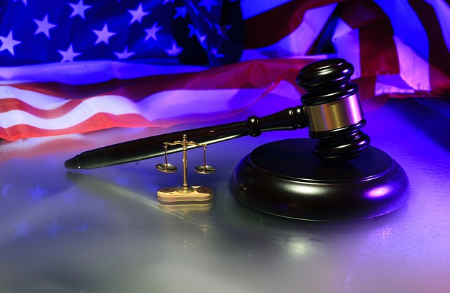 Scales of justice with a law book