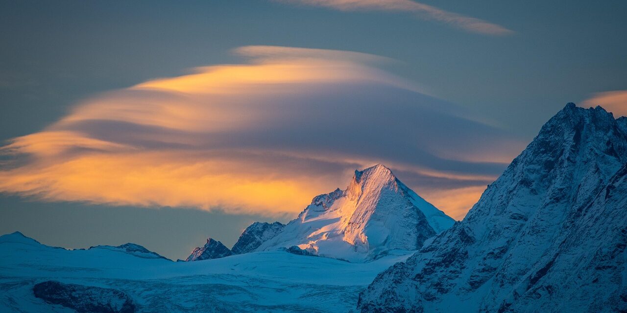 Swiss dawn landscape