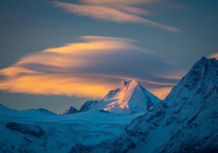 Swiss dawn landscape