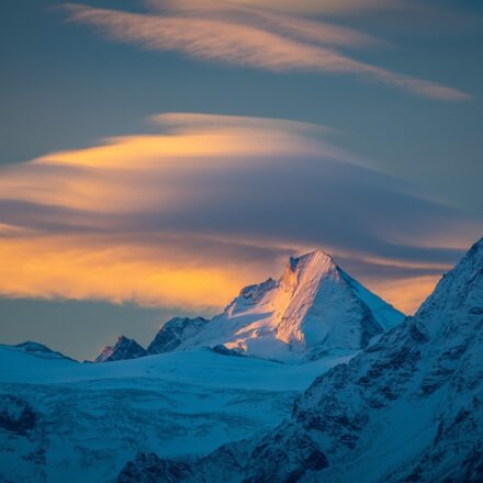 Swiss dawn landscape