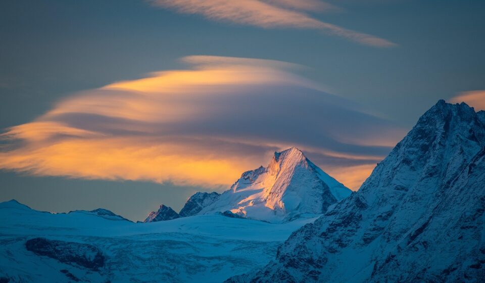 Swiss dawn landscape