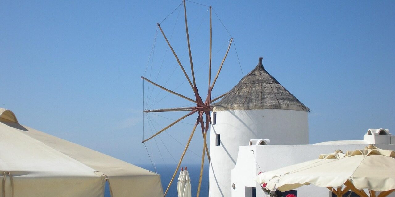 tranquil small greek island