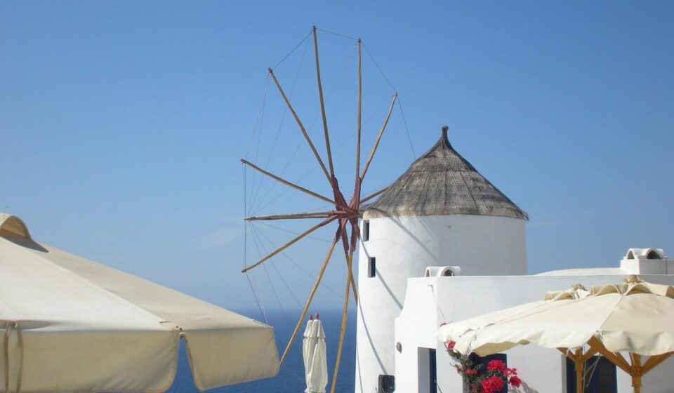 tranquil small greek island