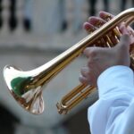 vintage jazz band trumpet player